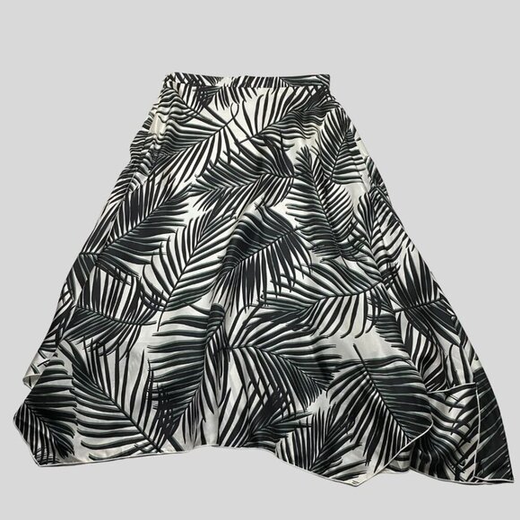HUGO BOSS Veillana Silk Printed Handkerchief Hem Midi Skirt Size 8 - Picture 3 of 10